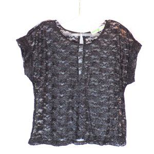 Dream Out Loud Selena Gomez Lace Top Womens MEDIUM Sheer Sparkle Fairy